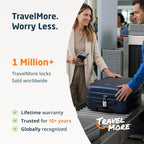 Luggage Locks TSA Approved (3 Pack / Silver)