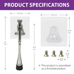 1 Stopper Adhesive Door Stop (Chrome / 6 INCH X 1 PACK)