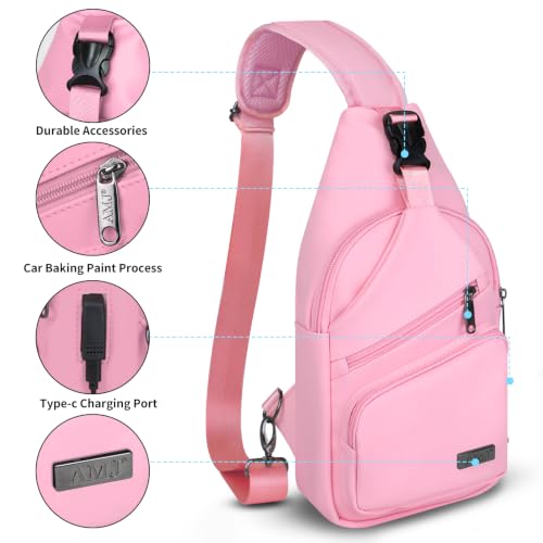 Crossbody Bag for Women (Light Coral / Small)