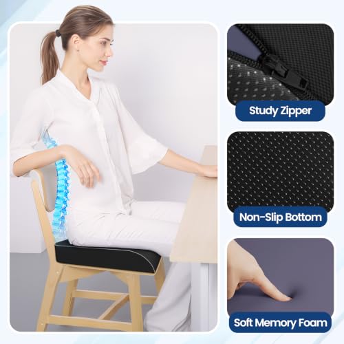 Seat Cushion Chair Pad (Black / 2X-Large)