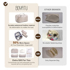 Travel Makeup Bag Cosmetic Bags for Women (E-5-Apricot)