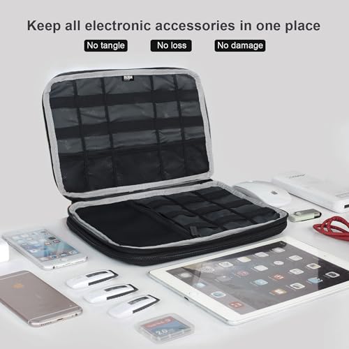 Double Layer Electronics Organizer (Large,2-layer / Blue)