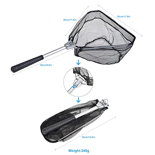 170cm 5.6ft Kids Fishing Rod Set Portable Telescopic Kids Fishing Poles with Collasible Chair Fishing Net Carrier Bag and Full Kits for Boys and GirlsBeginner and Youth (Blue)