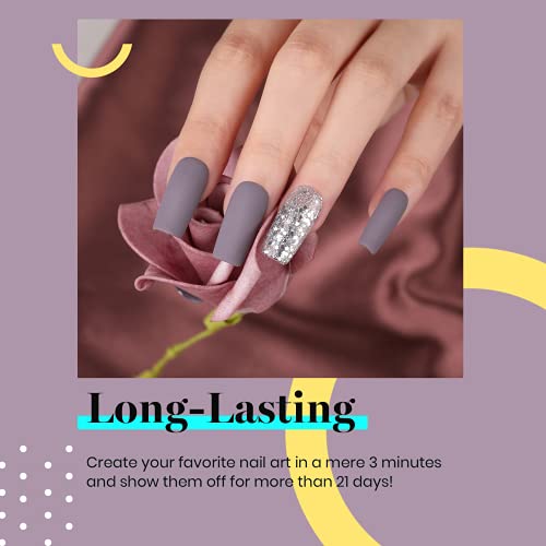 Beetles Purple Grey Gel Nail Polish (N - Creme Grey | Grayish Purple)