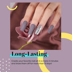 Beetles Purple Grey Gel Nail Polish (N - Creme Grey | Grayish Purple)