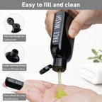 Travel Bottles for Toiletries 6 PCS 3.4oz Plastic Bottles Black (Black)