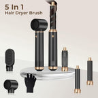 Blow Dryer Brush 5 in 1 (Dark Black)