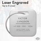 Stainless Luggage Tags for Suitcases (Classic Square-silver)