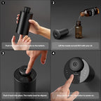 ANX Waterless Diffuser for Essential Oil for Home (Glossy Silver)