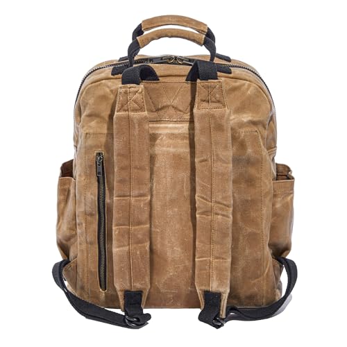 Backpack Durable Waxed Canvas Rucksack with Laptop Sleeve