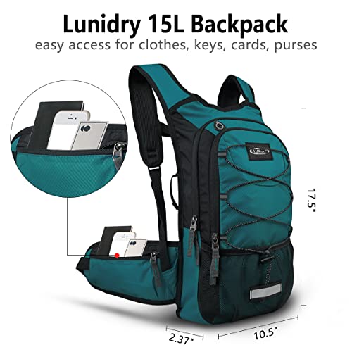 Hydration Backpack with 3L Water Bladder (Dark Emerald)