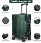 All Aluminum Magnesium Carry On Luggage (green / 20 inch + 26 inch)
