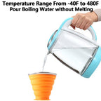 2 Pack Silica gel Collapsible Travel Cup 270ml (Pink & Orange)