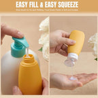 20 Pack Travel Bottles Set for Toiletries (multi-color A)