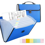 Extra Large Legal Size (Legal Size & Foolscap / 12 Pockets,1 Pack Blue)