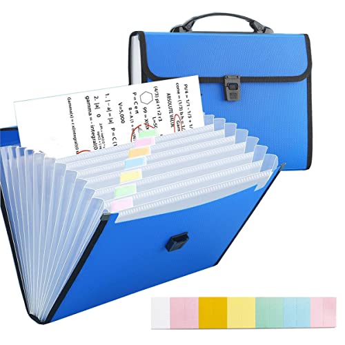 Extra Large Legal Size (Legal Size & Foolscap / 12 Pockets,1 Pack Blue)
