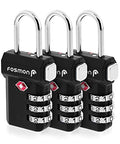 TSA Approved Luggage Locks (3 Digit T Series Black 3 Pack)
