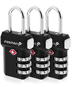 TSA Approved Luggage Locks (3 Digit T Series Black 3 Pack)