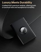 AirTag Wallet for Men (Carbon Fiber Black)