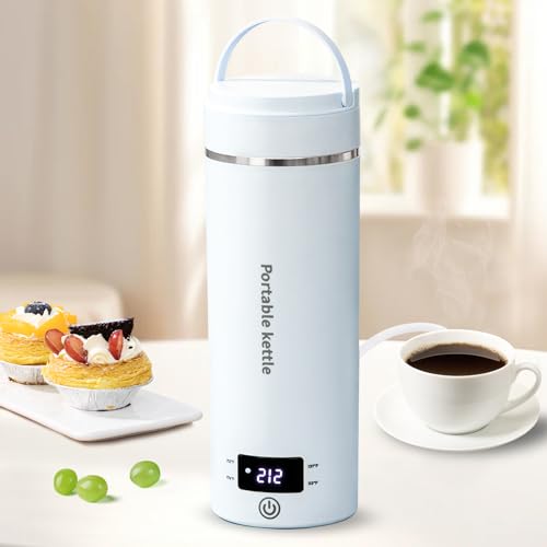 Portable Electric Kettle for Travel 120V (BIue / 0.4 Quarts)
