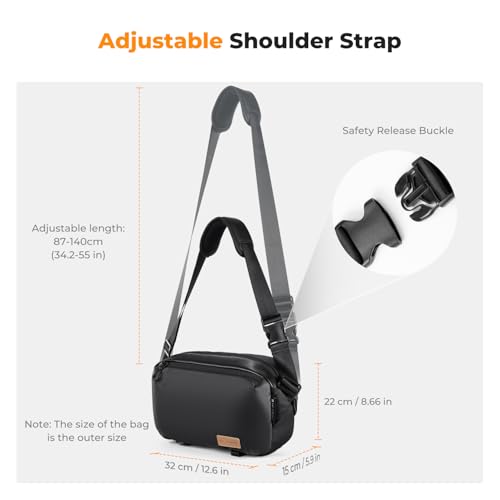 2 in 1 Camera Sling Bag (09 Black Medium)