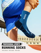 Crew Compression Running Socks (9-13 / B-red Grey Blue-3pairs)