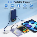 Portable Charger Power Bank for iPhone with Built (Dark Blue)