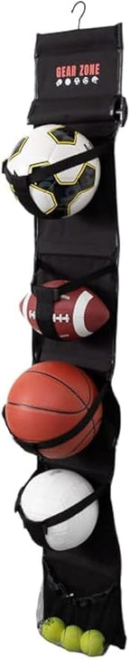 Hanging Sports Equipment Organizer | Multi-Purpose | Garage Sports Ball Storage by GearZoneSports