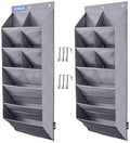 2 Pack Over the Door Shoe Organizer (GREY / 30+ Pairs)