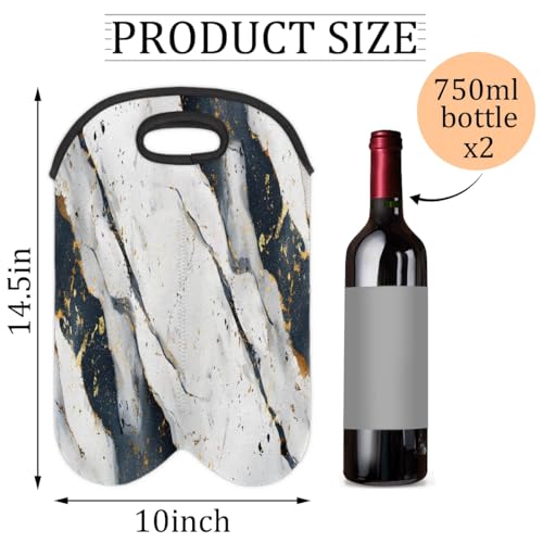 Wine Carrier Tote Personalized Bag for 2 Bottles (Style 21 / 10*14.5)