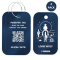 2 Pack Smart QR Code Luggage Tag (Blue)