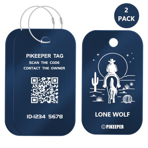 2 Pack Smart QR Code Luggage Tag (Blue)