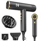 Ionic Hair Dryer with Diffuser (Black&yellow)