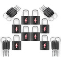 TSA Luggage Locks 8 (Black 8 packs)