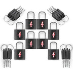TSA Luggage Locks 8 (Black 8 packs)