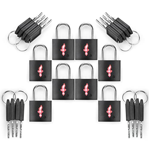 TSA Luggage Locks 8 (Black 8 packs)
