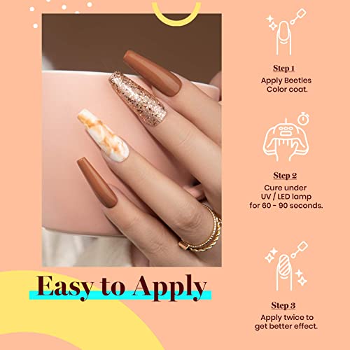 Beetles Brown Gel Polish (I - Creme Brown | Latte Haze)