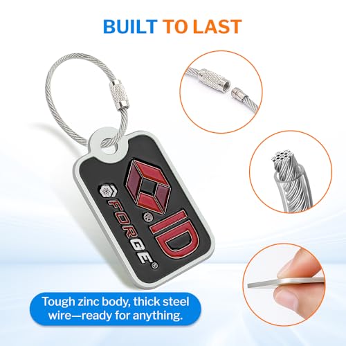 Smart Lost and Found Luggage Tags (Black 2 Pk)