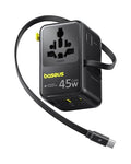 45W European Travel Plug Adapter (45W / Black)