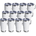 20oz Tumbler Bulk with Lid (White / 20 Ounces-12)