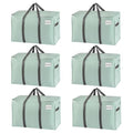 6 Pack Heavy Duty Moving Bags (6 Pack / Shiny Light Green)