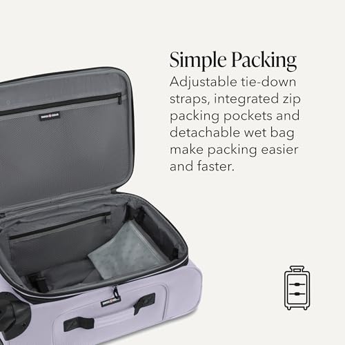Sion Softside Expandable Spinner Luggage Durable Lightweight Travel Suitcase (2-Piece Set (Carry-On/Large) / Evening Haze)