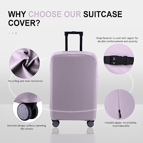Travel Luggage Cover Protector Scratch (Lavender Purple / 22-23inch)