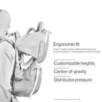Glacier Scandinavian Hiking Baby Carrier Backpack (Glacier White)