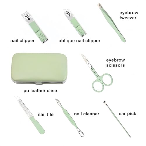 7pcs Manicure Set (Green)
