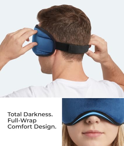 Sleep Headphones Bluetooth 5.4 Sleep Eye Mask with HD Speakers (Midnight Blue)