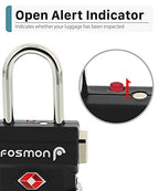TSA Approved Luggage Locks (3 Digit T Series Black 2 Pack)