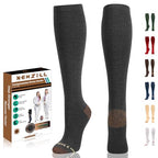 Copper Compression Dress Socks for Women & Men (XX-Large / Gray)