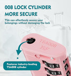 TSA Approved Luggage Locks with Search Alert Indicator (Pink)