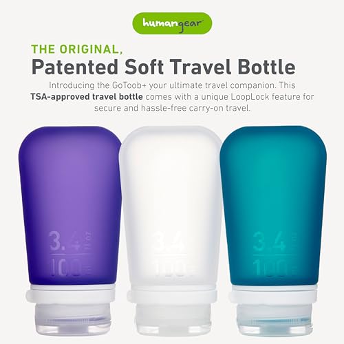 GoToob+ 3 Pack (3.4 Ounces / Purple/Clear/Teal)